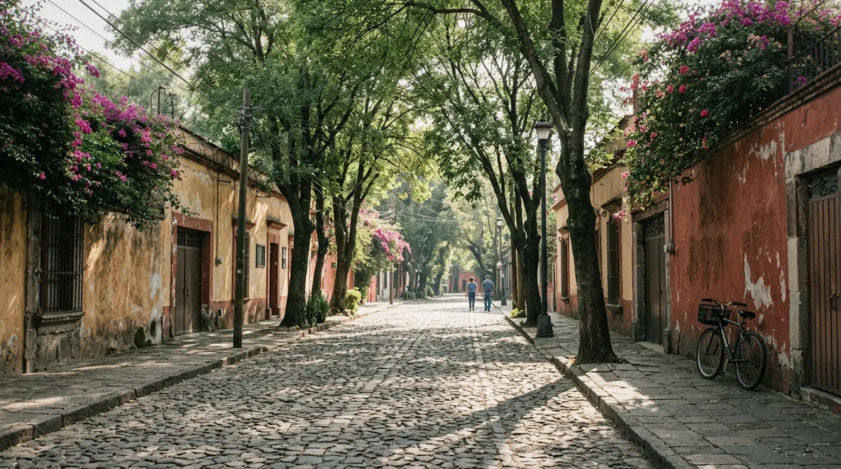 Exit of the Viveros metro station on Line 3, the correct stop for how to get to Coyoacan on foot from central Mexico City